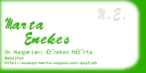 marta enekes business card